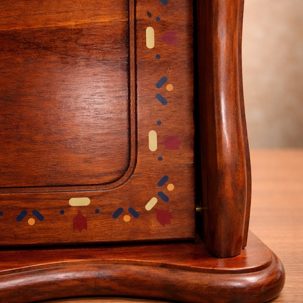 Wooden Bread Box Storage Chest in Dark Brown - Picture 2 of 3